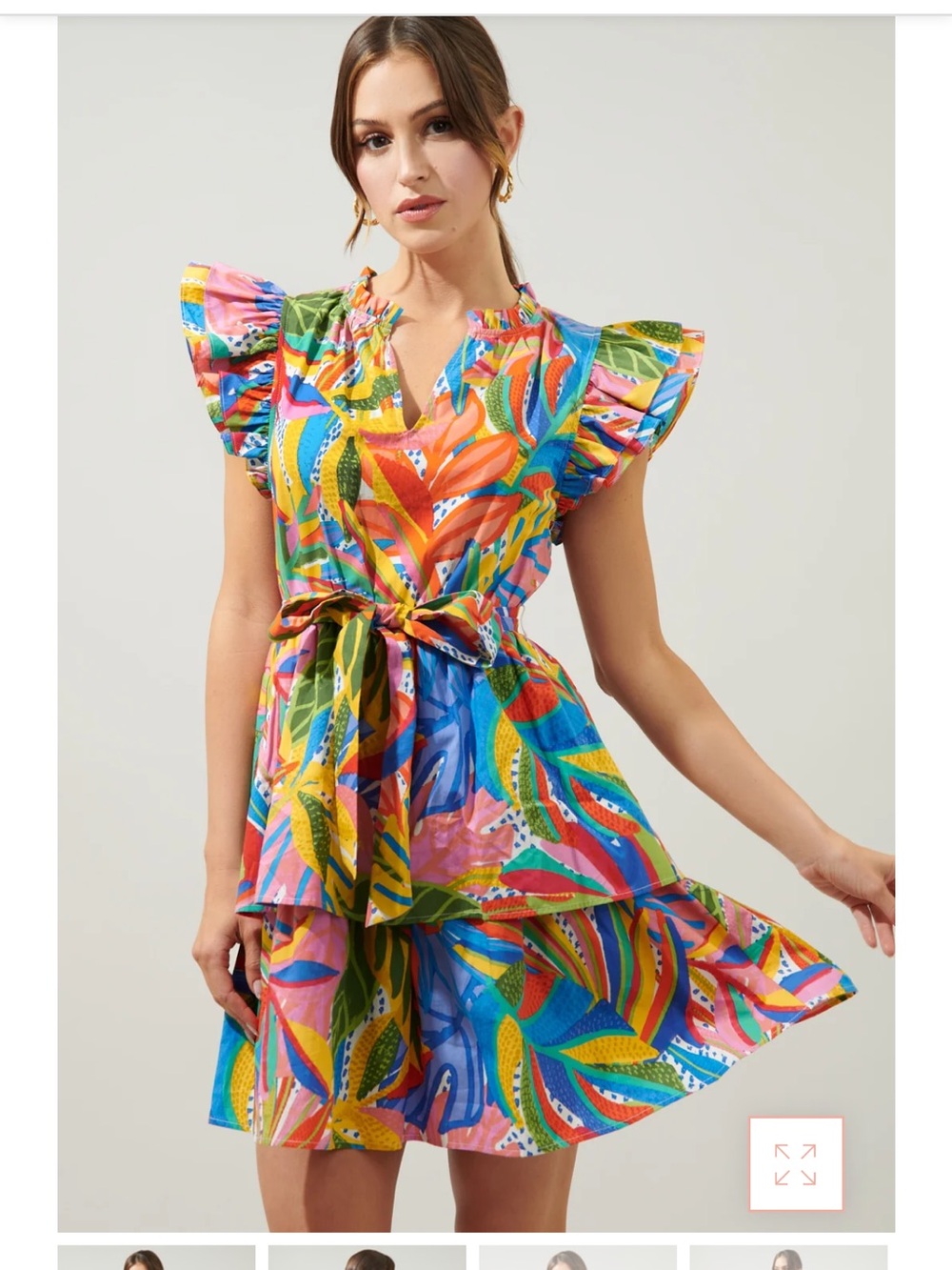 Sugarlips Multicolor Tropical Print Mini Dress